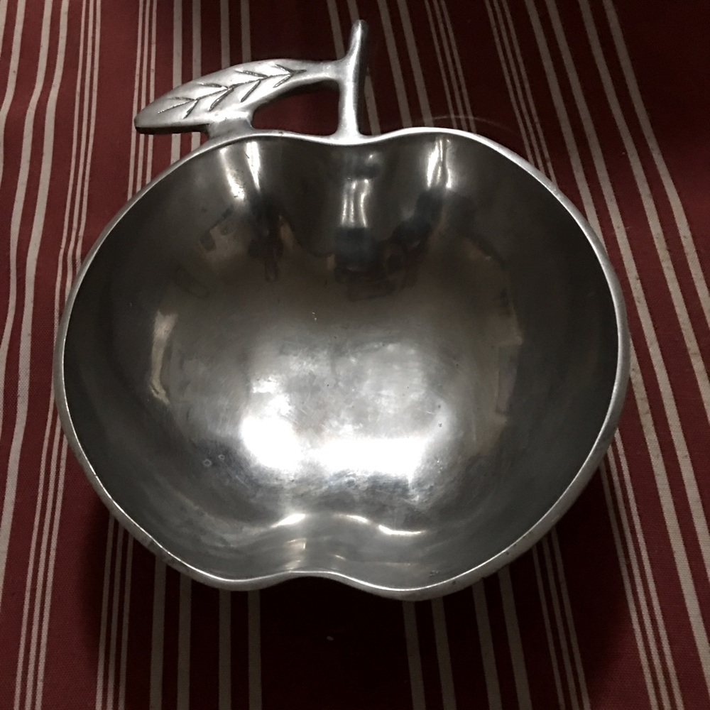 Apple  pewter bowl